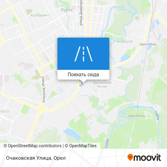 Карта Очаковская Улица