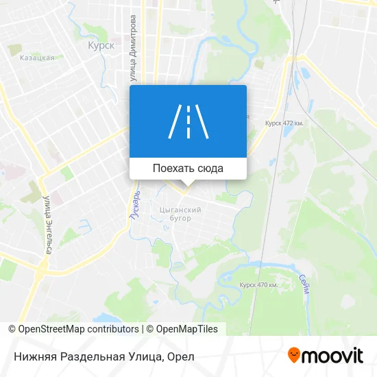 Карта Нижняя Раздельная Улица