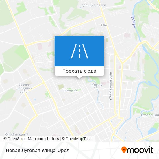 Карта Новая Луговая Улица