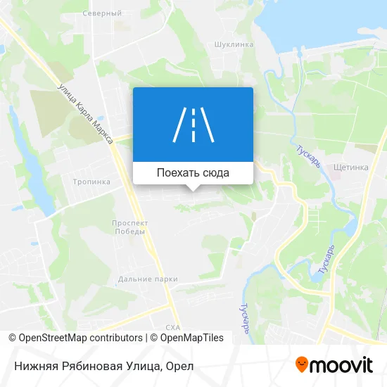 Карта Нижняя Рябиновая Улица