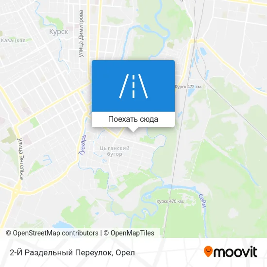 Карта 2-Й Раздельный Переулок