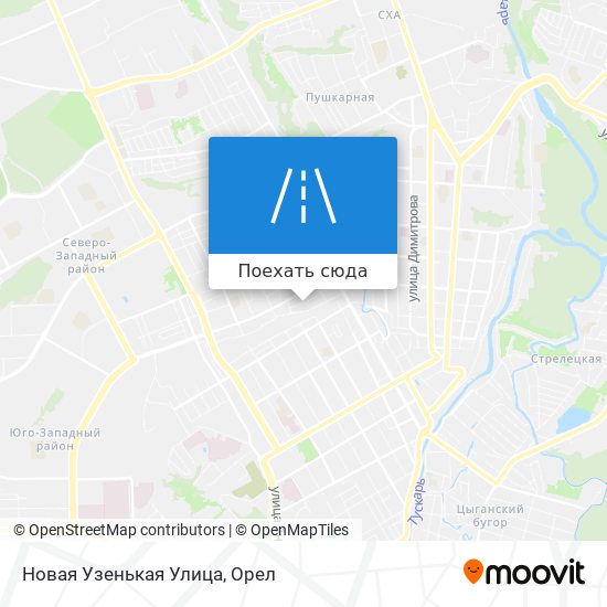 Карта Новая Узенькая Улица