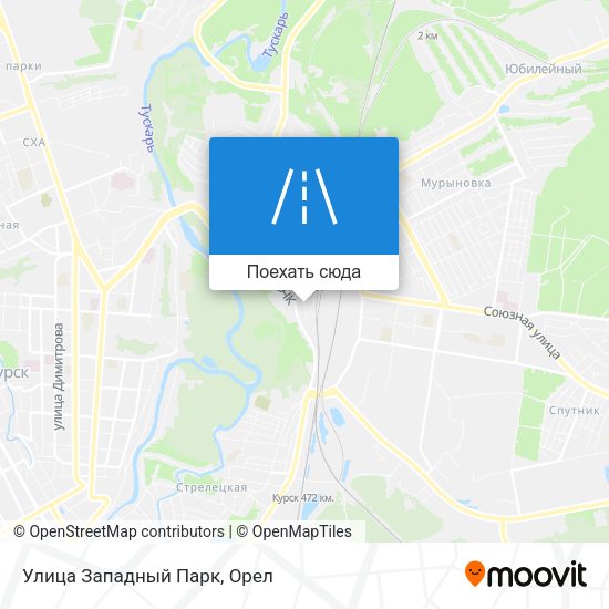 Карта Улица Западный Парк