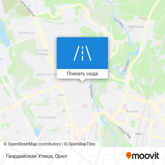 Карта Гвардейская Улица