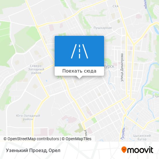 Карта Узенький Проезд
