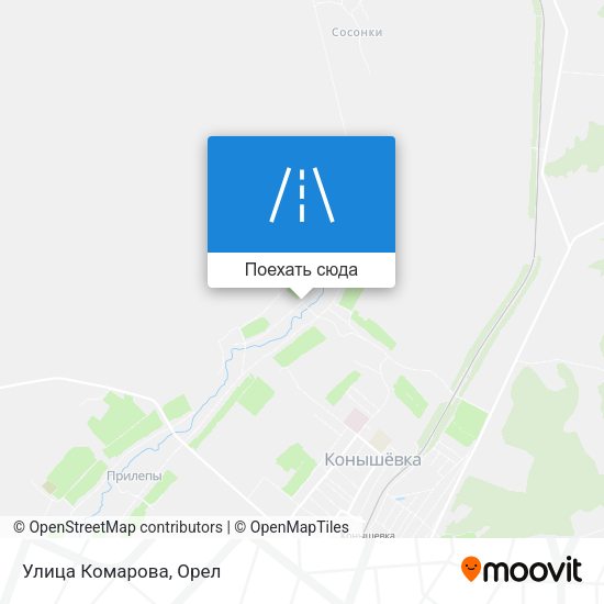 Карта Улица Комарова