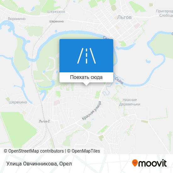 Карта Улица Овчинникова