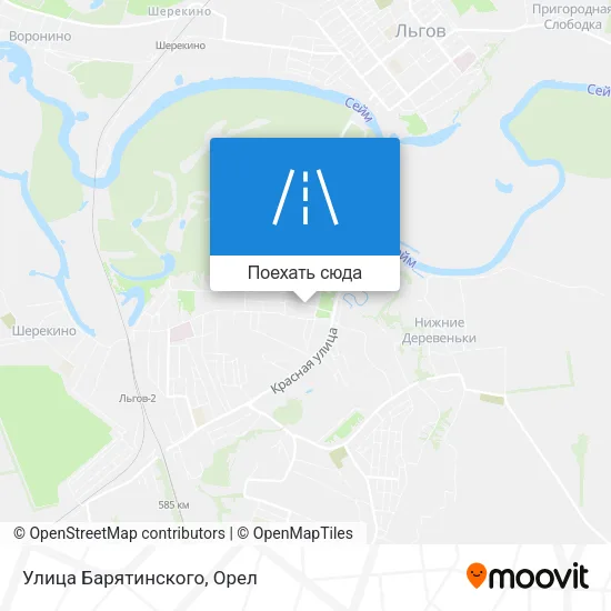 Карта Улица Барятинского