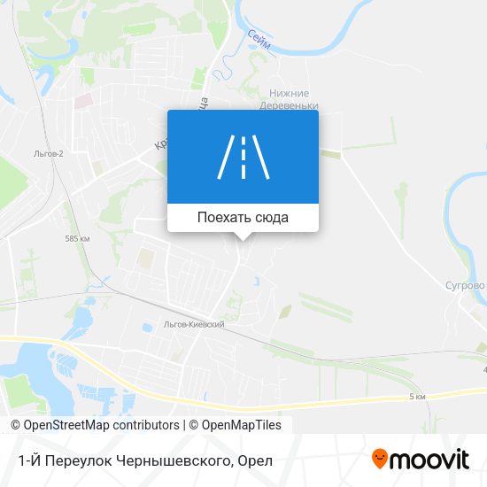 Карта 1-Й Переулок Чернышевского