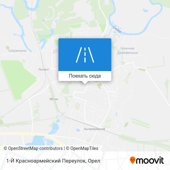 Карта 1-Й Красноармейский Переулок