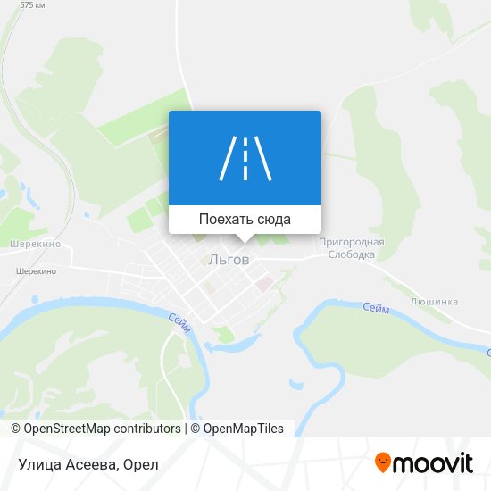 Карта Улица Асеева