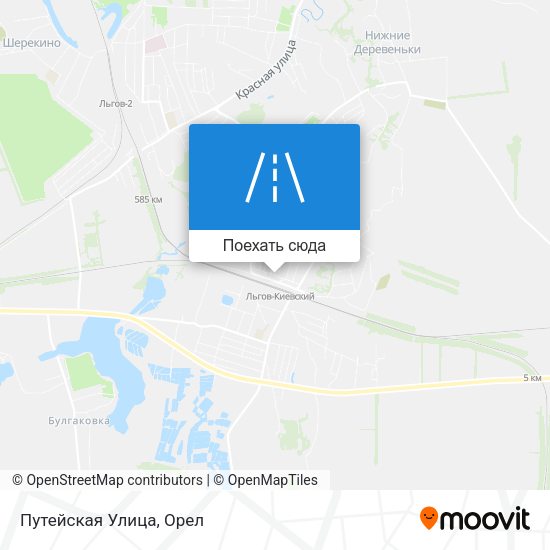 Карта Путейская Улица