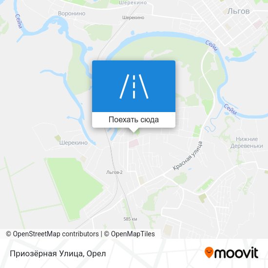 Карта Приозёрная Улица
