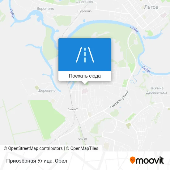 Карта Приозёрная Улица