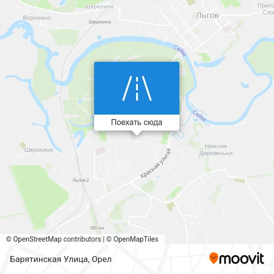Карта Барятинская Улица