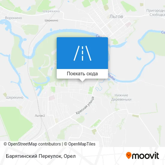 Карта Барятинский Переулок