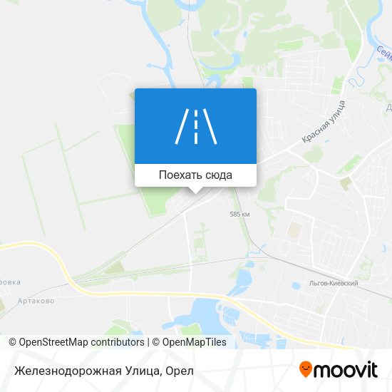 Карта Железнодорожная Улица