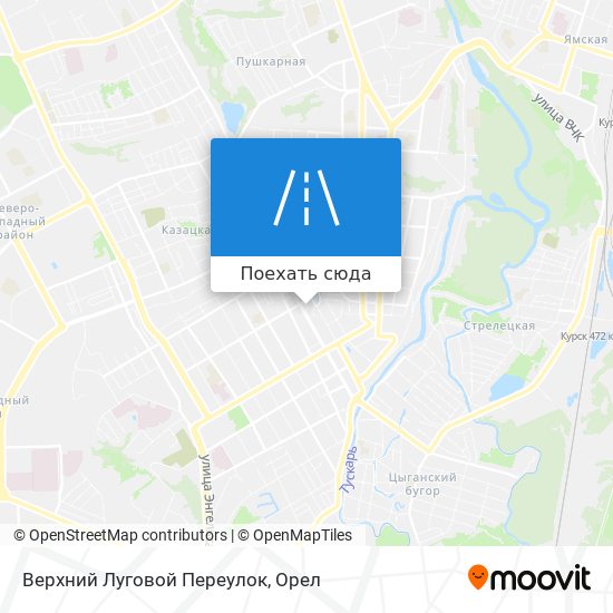 Карта Верхний Луговой Переулок