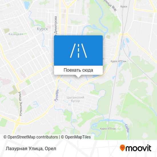 Карта Лазурная Улица