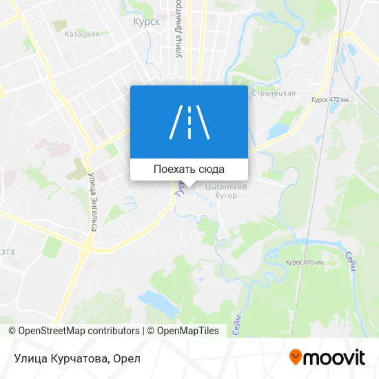 Карта Улица Курчатова