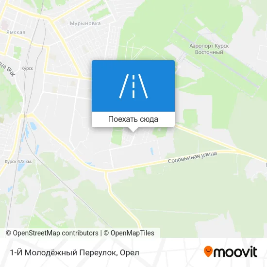 Карта 1-Й Молодёжный Переулок