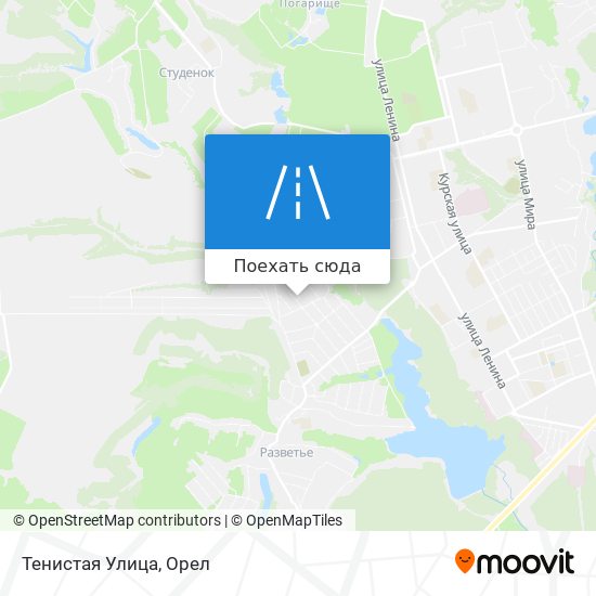 Карта Тенистая Улица