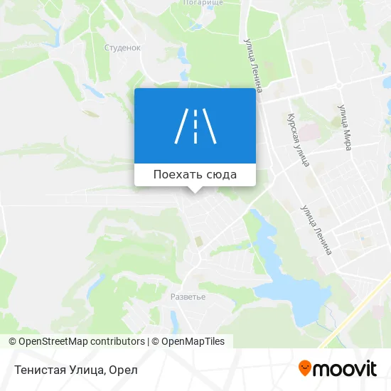 Карта Тенистая Улица