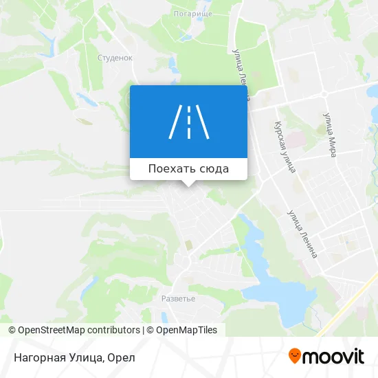 Карта Нагорная Улица