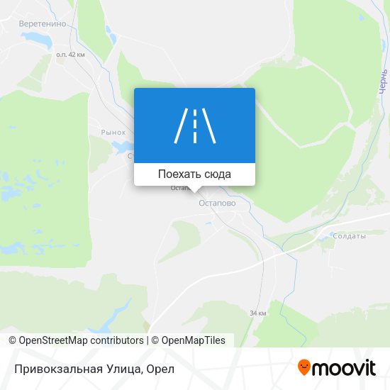 Карта Привокзальная Улица