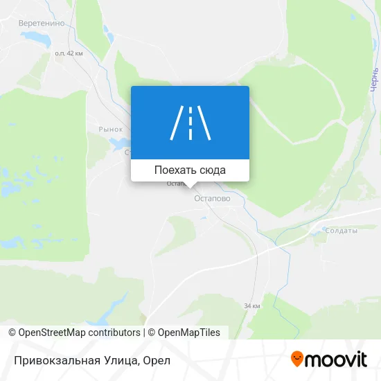 Карта Привокзальная Улица