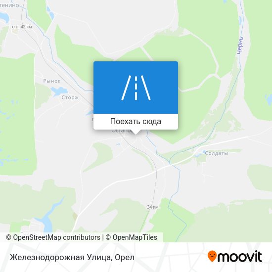 Карта Железнодорожная Улица