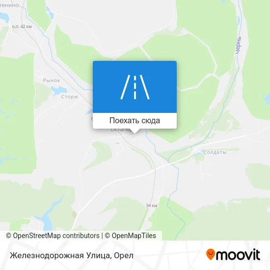 Карта Железнодорожная Улица