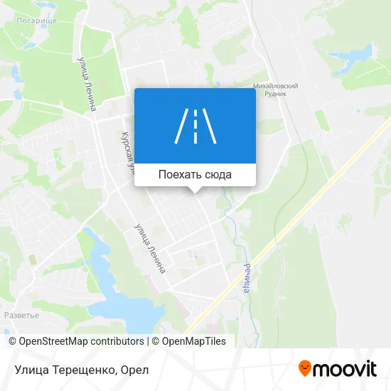Карта Улица Терещенко
