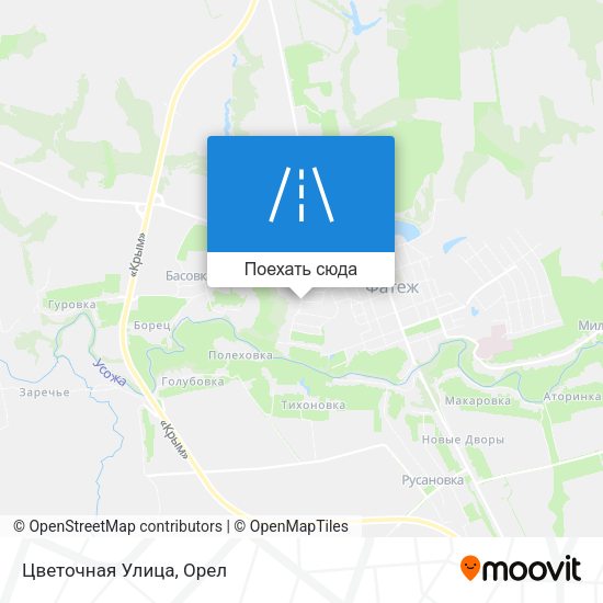 Карта Цветочная Улица