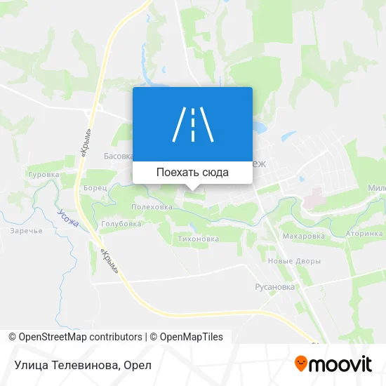 Карта Улица Телевинова