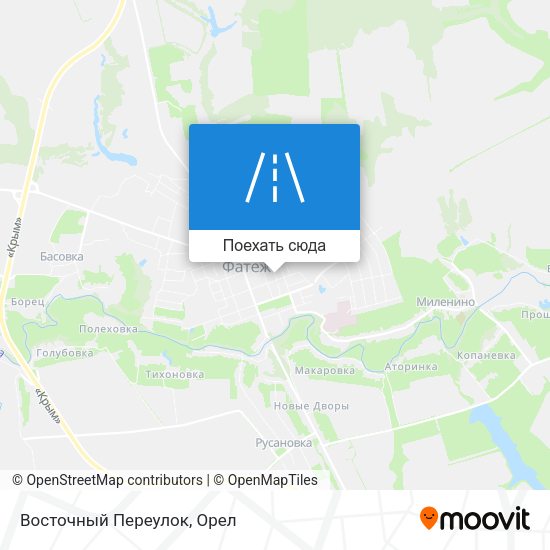 Карта Восточный Переулок