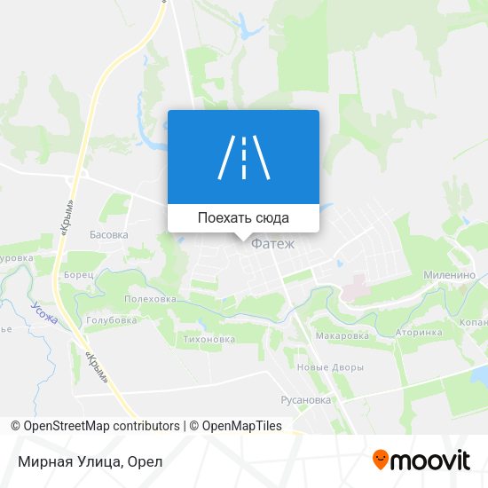 Карта Мирная Улица