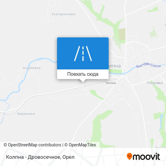 Карта Колпна - Дровосечное