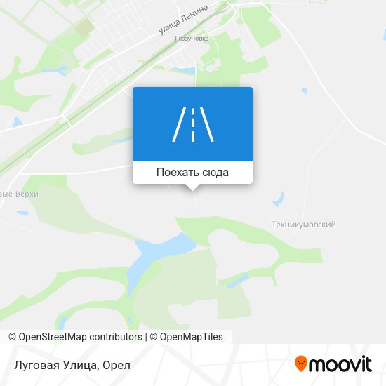 Карта Луговая Улица