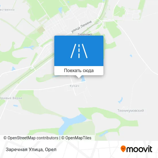Карта Заречная Улица
