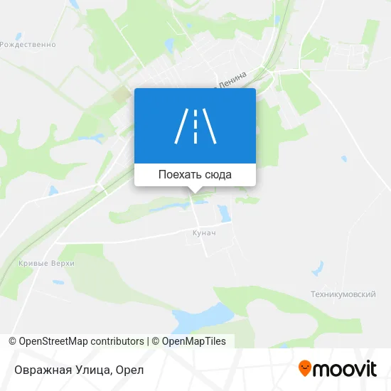 Карта Овражная Улица