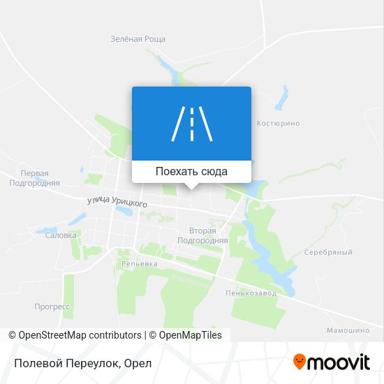 Карта Полевой Переулок
