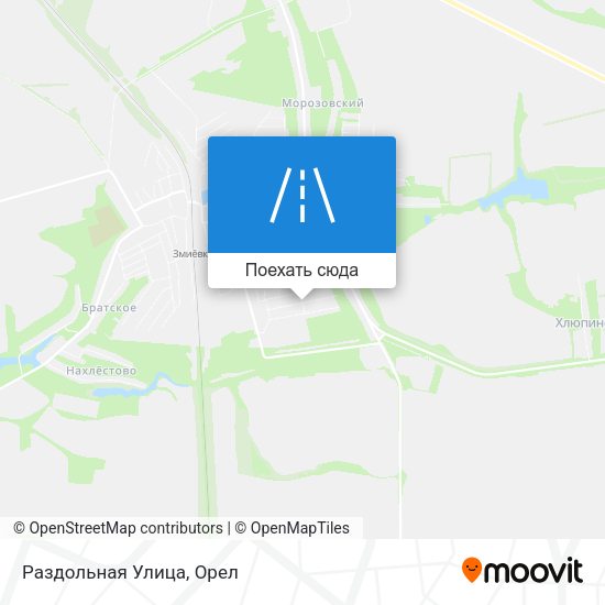 Карта Раздольная Улица
