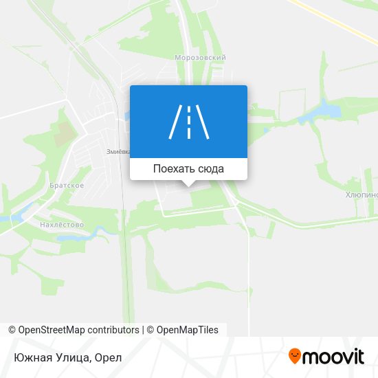 Карта Южная Улица