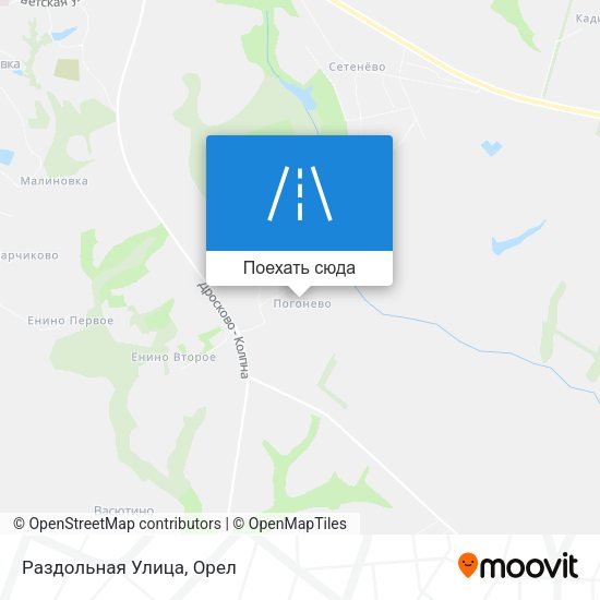 Карта Раздольная Улица