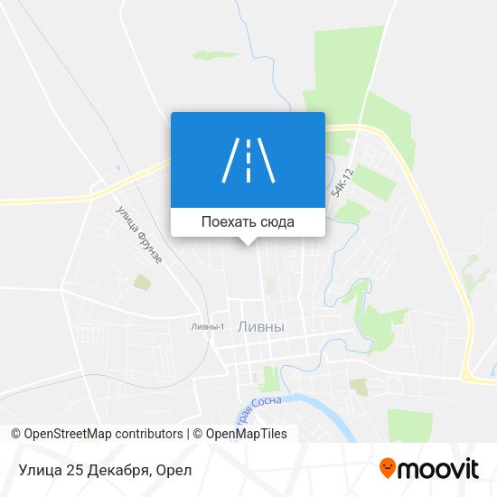 Карта Улица 25 Декабря