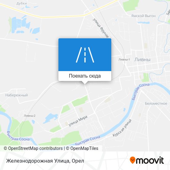 Карта Железнодорожная Улица