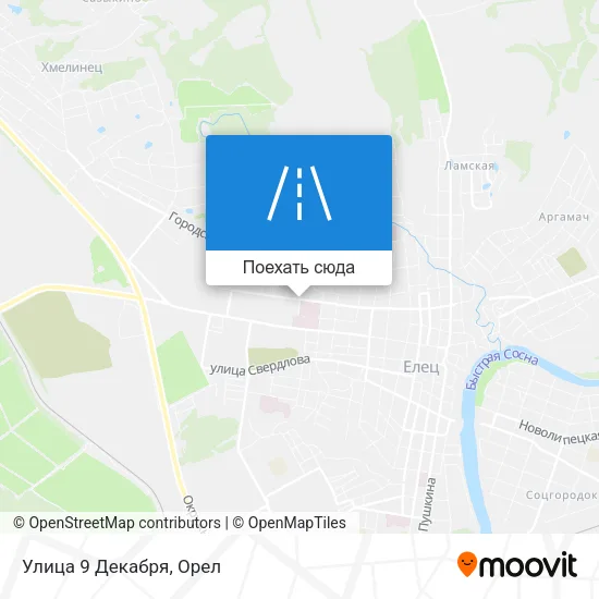 Карта Улица 9 Декабря