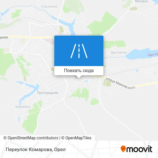 Карта Переулок Комарова