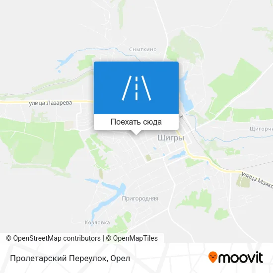 Карта Пролетарский Переулок